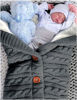 Picture of XMWEALTHY Unisex Infant Swaddle Blankets Soft Thick Fleece Knit Baby Girls Boys Stroller Wraps Newborn Item Dark Grey