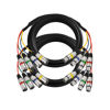 Picture of EBXYA 10 Ft XLR Snake Cables 4 Colored, 4-Channel Microphone Patch Cable XLR Male to Female, Recording Snake for Live, Recording, Studios 2 Pack