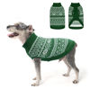 Picture of HOMIMP Dog Sweater Argyle - Warm Sweater Winter Clothes Puppy Soft Coat, Ugly Dog Sweater for Small Medium and Large Dogs, Pet Clothing Boy Girl, Green XS