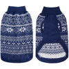 Picture of HOMIMP Dog Sweater Argyle - Warm Sweater Winter Clothes Puppy Soft Coat, Ugly Dog Sweater for Small Medium and Large Dogs, Pet Clothing Boy Girl Blue