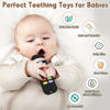 Picture of Teething Relief Teethers Toys for Babies 3-6 12 Months Gifts, Silicone Remote Control Baby Teether Bath Toys for 3 6 9 Months Newborn Infant Boy Girl Autism, Food Grade Silicone Sensory Toys, Black