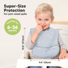 Picture of 3-Pack Waterproof Baby Bibs for Eating - Lightweight Baby Bib with Food Catcher, Mess Proof Toddler Bibs, Waterproof Bibs for Baby Boys, Baby Girls, Feeding Bibs, Drool Bibs, Baby Food Bibs (Vessels)