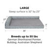 Picture of Furhaven Orthopedic Dog Bed for Large/Medium Dogs w/ Removable Bolsters & Washable Cover, For Dogs Up to 55 lbs - Plush & Almond Print L Shaped Chaise - Gray Almonds, Large