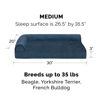 Picture of Furhaven Orthopedic Dog Bed for Medium/Small Dogs w/ Removable Bolsters & Washable Cover, For Dogs Up to 35 lbs - Plush & Almond Print L Shaped Chaise - Blue Almonds, Medium