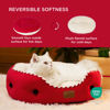 Picture of Bedsure Dog Beds for Small Dogs - Round Cat Beds for Indoor Cats, Washable Pet Bed for Puppy and Kitten with Slip-Resistant Bottom, 20 Inches, Antique Red
