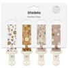 Picture of Stadela Baby Pacifier Clip Leash Soothie Holder for Girl 4 Pack Gift Set Universal Fit