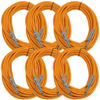 Picture of Seismic Audio - SASTSX-25 (6 Pack) - 25 Foot TS 1/4" Guitar, Instrument, or Patch Cables Orange