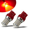 Picture of iBrightstar 9-30V Flashing Strobe Blinking Brake Lights 7440 7443 T20 LED Bulbs with Projector Replacement for Tail Brake Stop Lights, Brilliant Red