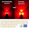 Picture of iBrightstar 9-30V Flashing Strobe Blinking Brake Lights 7440 7443 T20 LED Bulbs with Projector Replacement for Tail Brake Stop Lights, Brilliant Red