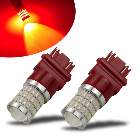 IBrightstar Newest 9-30V Flashing Strobe Blinking Brake Lights 3157 3057 3156 3056 LED Bulbs With Projector Replacement For Tail Brake Stop Lights, Brilliant Red, Lighting - Canada