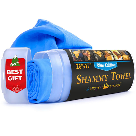 Picture of Premium Shammy Cloth for Car Drying - (26”x17”) - Super Absorbent Reusable Chamois Towel for Car - Scratch-Free Shammy Towel for Car - Car Drying Towel