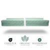 Picture of Organic Cotton Contoured Baby Changing Pad w/Waterproof Foam Mattress, Includes Soft, Removable & Washable Cover, Safety Strap, Non-Slip Bottom, Topper for Standard Size Infant Diaper Table & Dresser