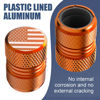 Picture of Tire Valve Stem Caps - 4 Pack Anti-Corrosion Premium Anodized Alloy Tyre Air Valve Caps American Flag for Car SUV Bike Orange