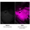 Picture of 4Pcs Car LED Lights Interior Wireless, 7 Colors Interior Car Lights with 6 Bright LED Lamp Beads, Portable USB Rechargeable Car Interior Led Night Light for Car Decor