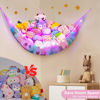 Picture of Stuffed Animals Net or Hammock Kids Toy Storage Organizer with LED Light Unicorn Castle Hanging Corner Stuffed Animals Holder Kids Girls Room Decor (Pack of 1)