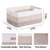 Picture of MiniArk Large Storage Baskets for Shelves, Closet Organizers and Storage Bins for Clothes Blanket Towels, Baby Nursery, Toy Baskets Box, Woven Rope Baskets, 17 x 13 x 7.5”, 3 Packs Gradient Brown