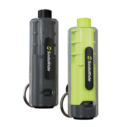 Picture of SodaRide Window Breaker Seatbelt Cutter with Flashlight,2 in 1 Car Escape Tool Key Chain,Safe Hammer Glass Breaker Under Water,2 Pack, Black Green
