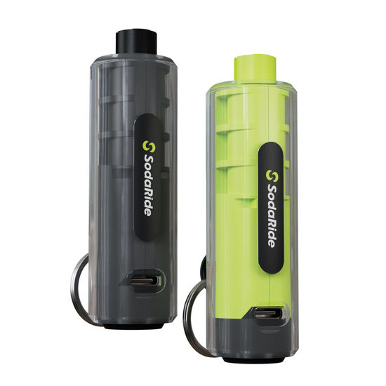 Picture of SodaRide Window Breaker Seatbelt Cutter with Flashlight,2 in 1 Car Escape Tool Key Chain,Safe Hammer Glass Breaker Under Water,2 Pack, Black Green
