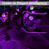 Picture of EL Wire Interior Car LED Strip Lights, 16.5FT USB Neon Glowing Strobing Electroluminescent Wire Lights with 6mm Sewing Edge, Ambient Lighting Kits for Car Indoor Decoration (Purple)