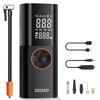 Picture of ZGZUXO Tire Inflator Portable Air Compressor for Car, 2X Fast Cordless Bike Tire Pump Battery & 12V DC Dual Power Motorcycle Air Pump 150PSI with Pressure Gauge, LED Light for Ball, Car Accessories