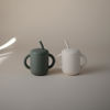 Picture of mushie 100% Silicone Training Cup & Straw for Toddlers | 6 Months+ (Dried Thyme)
