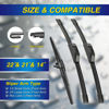 Picture of 5 PLUS® Silicone Windshield Wipers Replacement for 2009-2015 HONDA Pilot Wiper Blades(Set of 3),Automotive Replacement Windshield Wiper Blades For My Car-22"/21"/14"