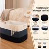 Picture of OIAHOMY 108L Super Large Blanket Basket, 25”x16”x16” Rectangle Woven Baskets for Storage, Cotton Rope Basket For Living Room, Toy Basket with Handle, Basket for Organizing - Gradient Blue