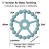 Picture of 3 Pack Ring Teether, Silicone Teething Ring Toys for Babies 0-6 Months, Seposeve Baby Teethers 6-12 Months 12-24 Months, Easy to Grasp Toy for Baby Teething Relief, Green Blue White