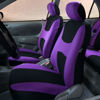 Picture of FH Group Car Seat Covers Front Set Purple Cloth - Seat Covers for Low Back Car Seats with Removable Headrest, Universal Fit, Automotive Seat Cover, Airbag Compatible Car Seat Cover for SUV, Sedan, Van