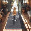 Picture of Smiry Dog Door Mat for Muddy Paws, Absorbent Dirt Trapper Non-Slip Washable Mat, Quick Dry Chenille, Mud Mat for Dogs, Entry Indoor Door Mat for Inside Floor (48x30 Inches, Dark Grey)