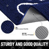 Picture of Smiry Dog Door Mat for Muddy Paws, Absorbent Dirt Trapper Non-Slip Washable Mat, Quick Dry Chenille, Mud Mat for Dogs, Entry Indoor Door Mat for Inside Floor (36x24 Inches, Navy Blue)