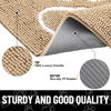 Picture of Smiry Dog Door Mat for Muddy Paws, Absorbent Dirt Trapper Non-Slip Washable Mat, Quick Dry Chenille, Mud Mat for Dogs, Entry Indoor Door Mat for Inside Floor (24x16 Inches, Beige)