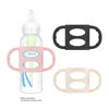 Picture of Dr. Brown’s Milestones 100% Silicone Baby Bottle Handles, Narrow, Black, Light Pink, Ecru, 3 Pack, 4m+