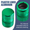 Picture of Tire Valve Stem Caps - 4 Pack Anti-Corrosion Premium Anodized Alloy Tyre Air Valve Caps Cat Dog Paw for Car SUV Bike Green
