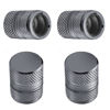 Picture of Tire Valve Stem Caps - 4 Pack Anti-Corrosion Premium Anodized Alloy Tyre Air Valve Caps Universal for Car SUV Bike Grey