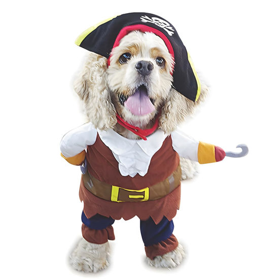 Picture of NACOCO Pet Dog Costume Pirates of The Caribbean Style cat Costumes (XS) Brown