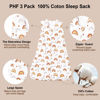 Picture of PHF Baby Sleep Sack 12-18 Months 3 Pack 100% Cotton Baby Wearable Blanket, 2-Way Zipper 0.5 TOG Toddler Sleeping Sack, Comfy Sleep Bag for Baby Boys Girls, Rainbow (Large)