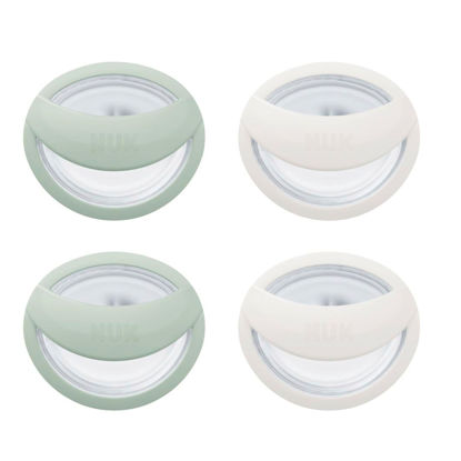 Picture of NUK Perfect Match Silicone Pacifier, 4 Pack, for Ages 0-6m, Green & White