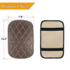 Picture of Auto Center Console Pad, PU Leather Car Center Console Box Cushion, Non Slip Soft Armrest Seat Box Cover, Waterproof Vehicle Armrest Protector for SUV, Truck, Car (Rhombic Lattice Brown/Beige)