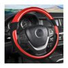 Picture of Universal Car Steering Wheel Cover Microfiber Leather 15 Inch Steering Wheel Cover Anti-Slip Breathable Odorless Car Steering Wheel Protector, Car Accessories for Most Car, SUV (Bright Black/Red)