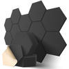 Picture of Dailycooper 12 Pack Self-adhesive Acoustic Panels 12" X 10" X 0.4" - Sound Proof Foam Panels with High Density, Stylish Hexagonal Design, Flame Resistant, Absorb Noise and Eliminate Echoes(Black)
