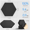 Picture of Dailycooper 12 Pack Self-adhesive Acoustic Panels 12" X 10" X 0.4" - Sound Proof Foam Panels with High Density, Stylish Hexagonal Design, Flame Resistant, Absorb Noise and Eliminate Echoes(Black)