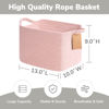 Picture of Goodpick Woven Storage Basket for Shelves, Small Baskets for Organizing, Rectangle Baby Nursery basket, Towel Baskets for Bathroom, Living Room, 13 x 10 x 9 Inches, Light Pink