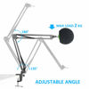 Picture of Mic Stand with Foam Windscreen For Blue Snowball, Suspension Boom Scissor Arm Stand with Pop Filter Cover for Microphones iCE USB Mic by SUNMON
