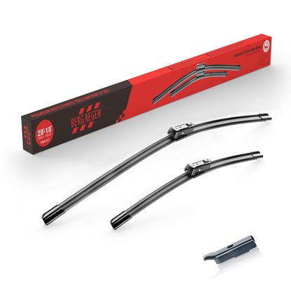 Picture of Windshield Wiper Blades, 28" 18" Wiper Blades Replacement for Model S 2020 2019 2018 Wiper Blades for My Car（Set of 2）