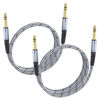 Picture of JOLGOO 1/4 Inch TRS Instrument Cable 3.3 FT 2-Pack, Quarter inch Audio Cable, 6.35 Balanced Interconnect Line for Electric Guitar, Bass, Keyboard, Mixer, Amplifier, Speaker, Electric Mandolin