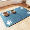 Picture of Pet Feeding Mat-Absorbent Pet Placemat for Food and Water Bowl, with Waterproof Rubber Backing, Quick Dry Water Dispenser Mat for Dog and Cat (12"x20", Blue)
