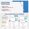 Picture of C16-08316 C1608316 20" 40 Lbs Gas Struts Prop Shock 20 inch for RV Side Door Motorhome Door Camper Shell Rear Window Tonneau Cover Trap Door TV Cabinet RV Bed, 2Pcs ARANA(No Ball Studs)