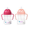 Picture of b.box Sippy Cup with Weighted Straw (2-pack). Drink from any Angle, Leak Proof, Easy Grip. BPA Free, Dishwasher Safe. For Babies 6m+ to Toddlers (raspberry + tutti fruitti, 8oz)