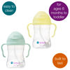 Picture of b.box Sippy Cup with Weighted Straw (2-pack). Drink from any Angle, Leak Proof, Easy Grip. BPA Free, Dishwasher Safe. For Babies 6m+ to Toddlers (pistachio + banana split, 8oz)